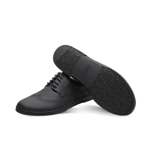 BRIQ Brogue Vegan Black - ZAQQ Barfußschuhe