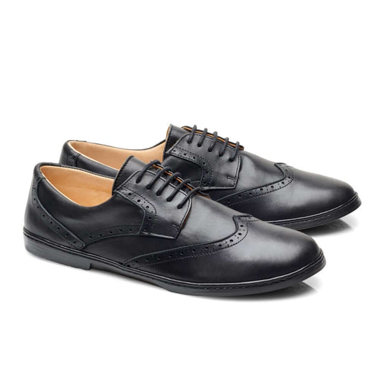 BRIQ Brogue Waterproof Black - ZAQQ Barfußschuhe